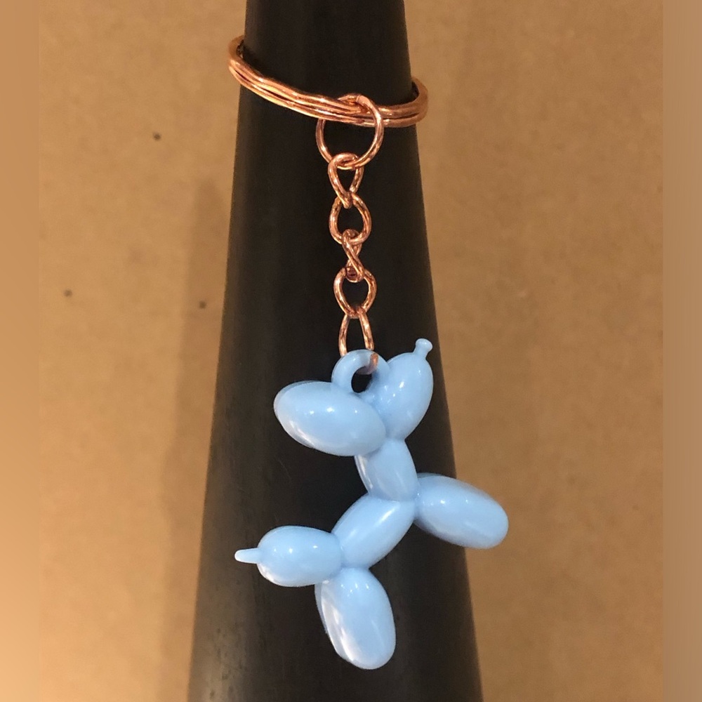 3/$20 Blue Balloon Dog Keychain